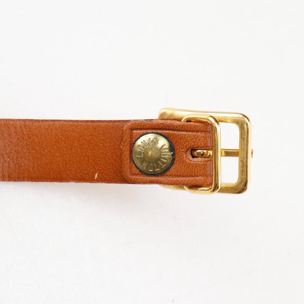 LOUIS VUITTON Selbit Business bag Nume leather vintage Camel Nomad mens Used