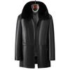 New Genuine Leather Jacket Men's Business Casual Removable Down Liner Leather Jacket Winter Jacket