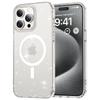 Glitter Bling Clear Soft Magnetic Case for Magsafe IPhone 16 15 14 13 11 12 Pro Max Plus 16Pro Mac Safe Women Cover Accessory