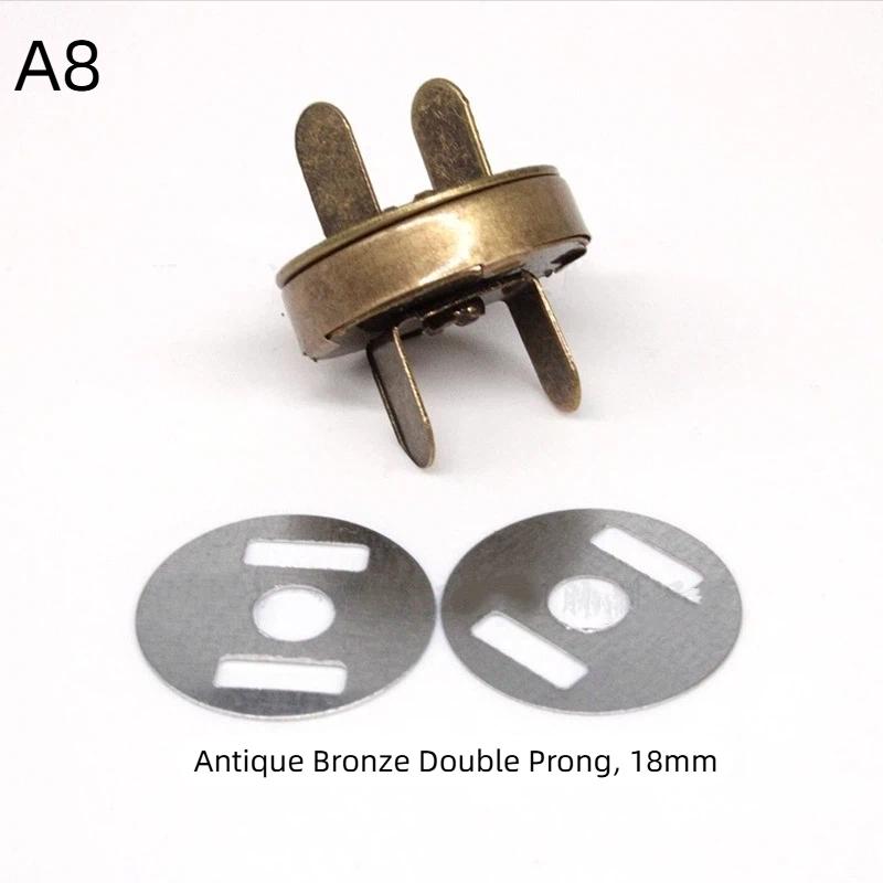 Magnetic Snap Fasteners Clasps 1 Set 14/18MM Easy to Use Buttons for DIY Handbag Purse Keychain Craft Accessories