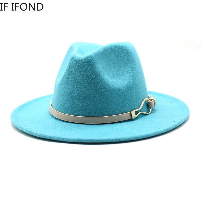 НОВАЯ белая женская шляпа-федора Панама Мужская церковная фетровая джазовая шляпа с широкими полями Торжественное платье Кепка