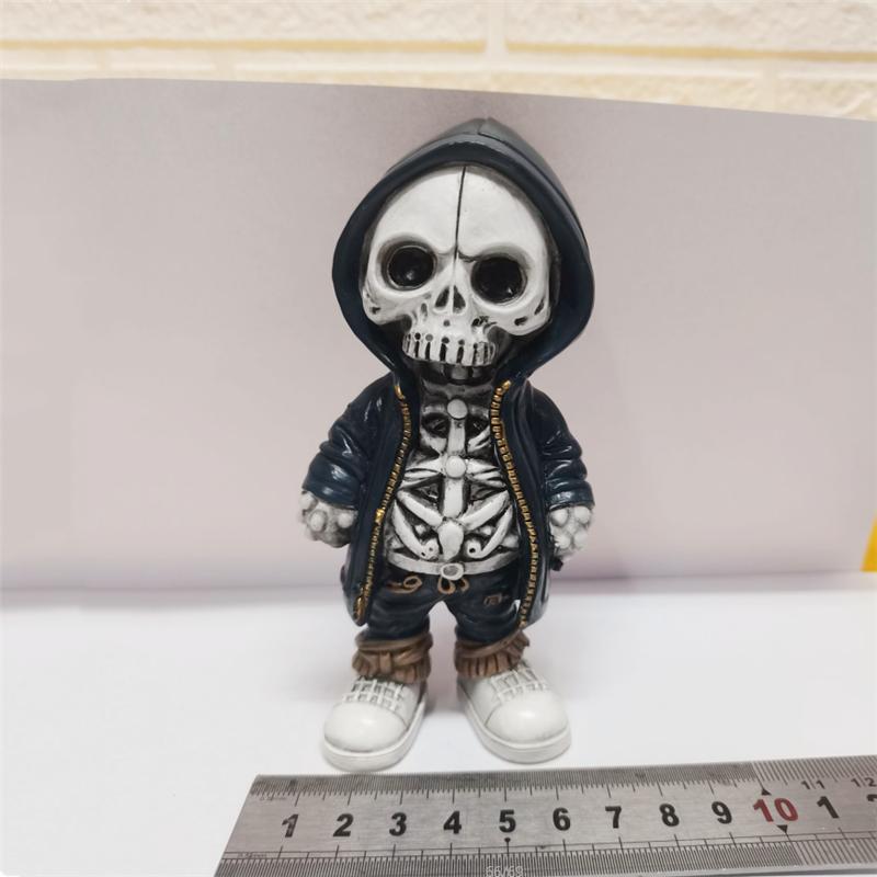 2023 крутые фигурки скелетов, кукла-скелет на Хэллоуин, украшение из смолы, подарки на Хэллоуин