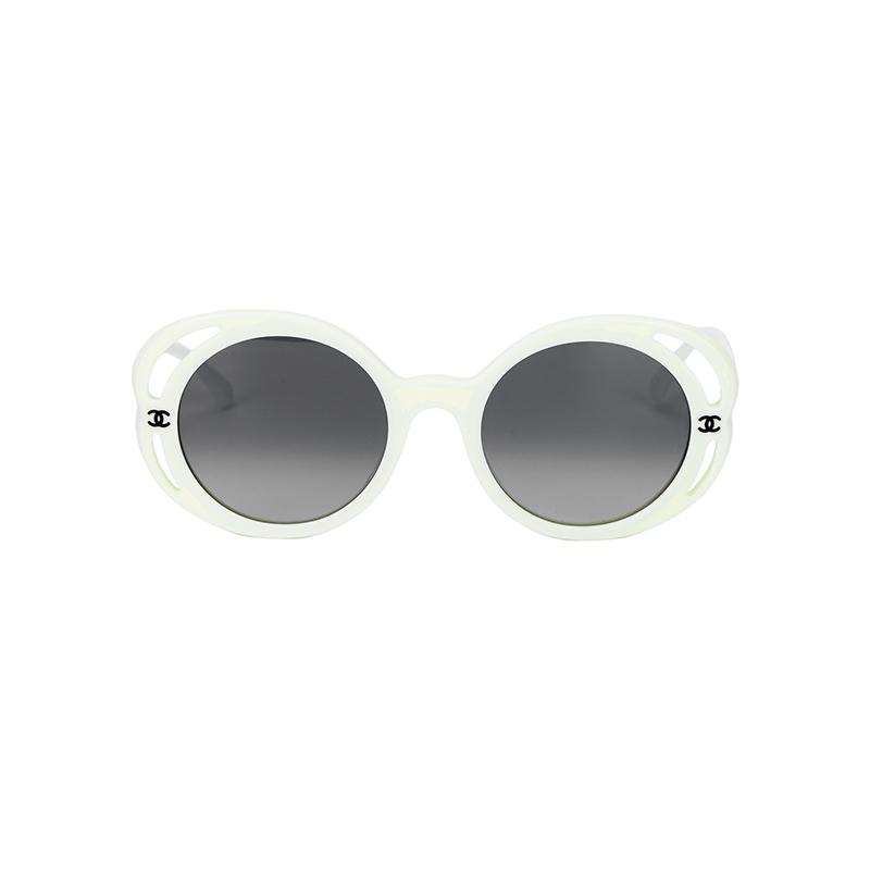 Chanel Солнцезащитные очки неправильной формы из ацетата с градиентными линзами, женские, бежевые