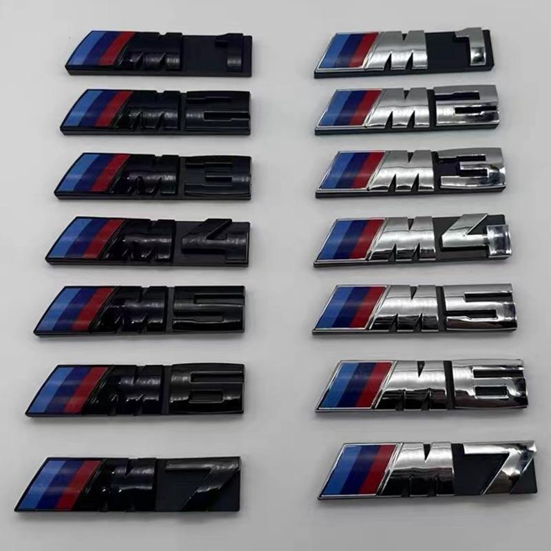 BBIO8 3D Car Front Grille M Badge Emblem Decoration Accessories For BMW M E34 E36 E60 E90 E46 E39 E70 X1 X3 X5 X6 M1 M2 M3 M4 M5 M6 M7