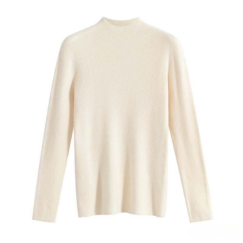 Solid Colour Cashmere Sweater Black Pullover Innerwear Autumn and Winter Knitted Bottom Shirt