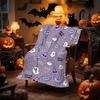 1pc Orenge Purple Halloween Blanket Ghost Bats Print for Sofa Skin-Friendly Soft Blanket 2025 New for Home Halloween Decoration