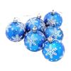 6pcs 6cm Snowflakes Christmas Ball Plastic Hanging Ornament Christmas Tree Pendant  Party