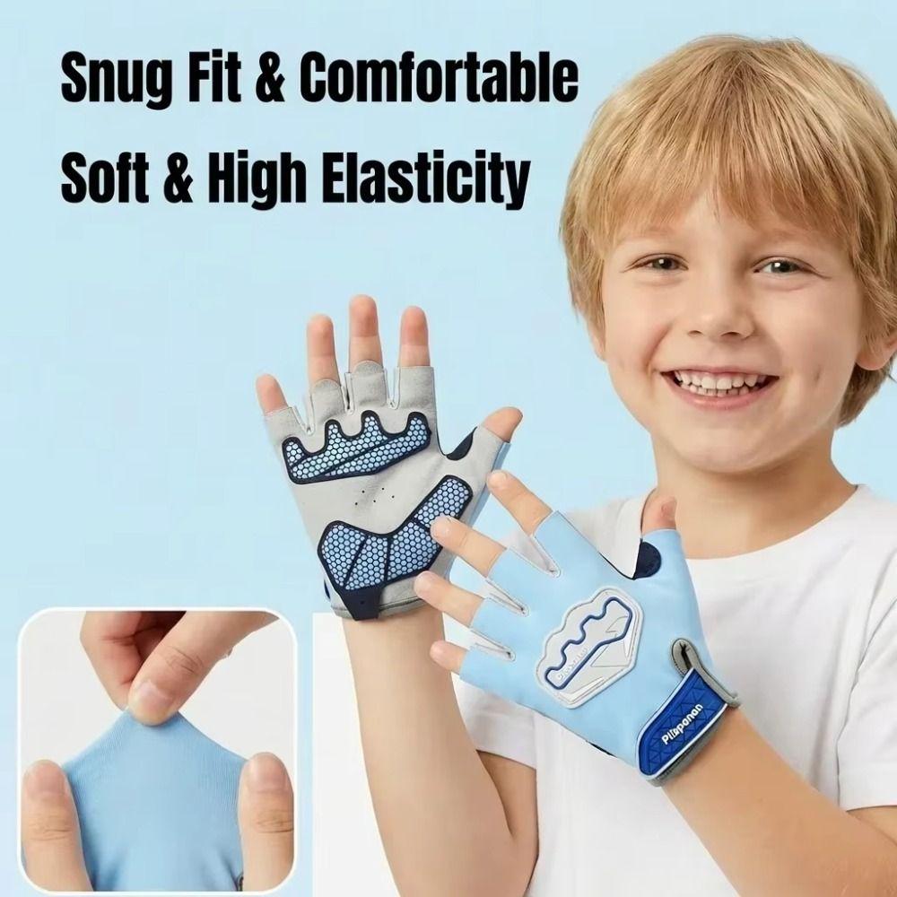Shock-Absorption Cycling Gloves Anti-Slip Half Finger Gloves Motorcycle Riding