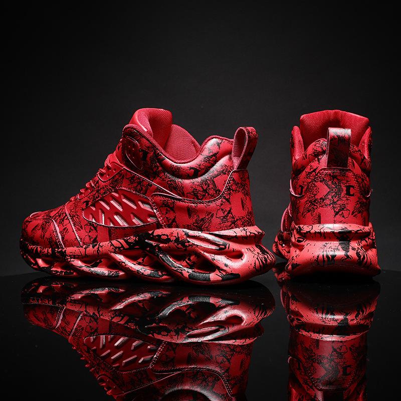 Men's Fashion Thick Bottom Breathable Basketball Shoes Men's High Top Sneakers