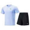 Li-Ning Унисекс спортивный костюм с коротким рукавом для бадминтона