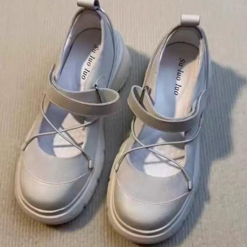 Ma Su's new casual versatile Mary Jane shoes in the summer of 2026 are heightened platform shoes and single shoes for women