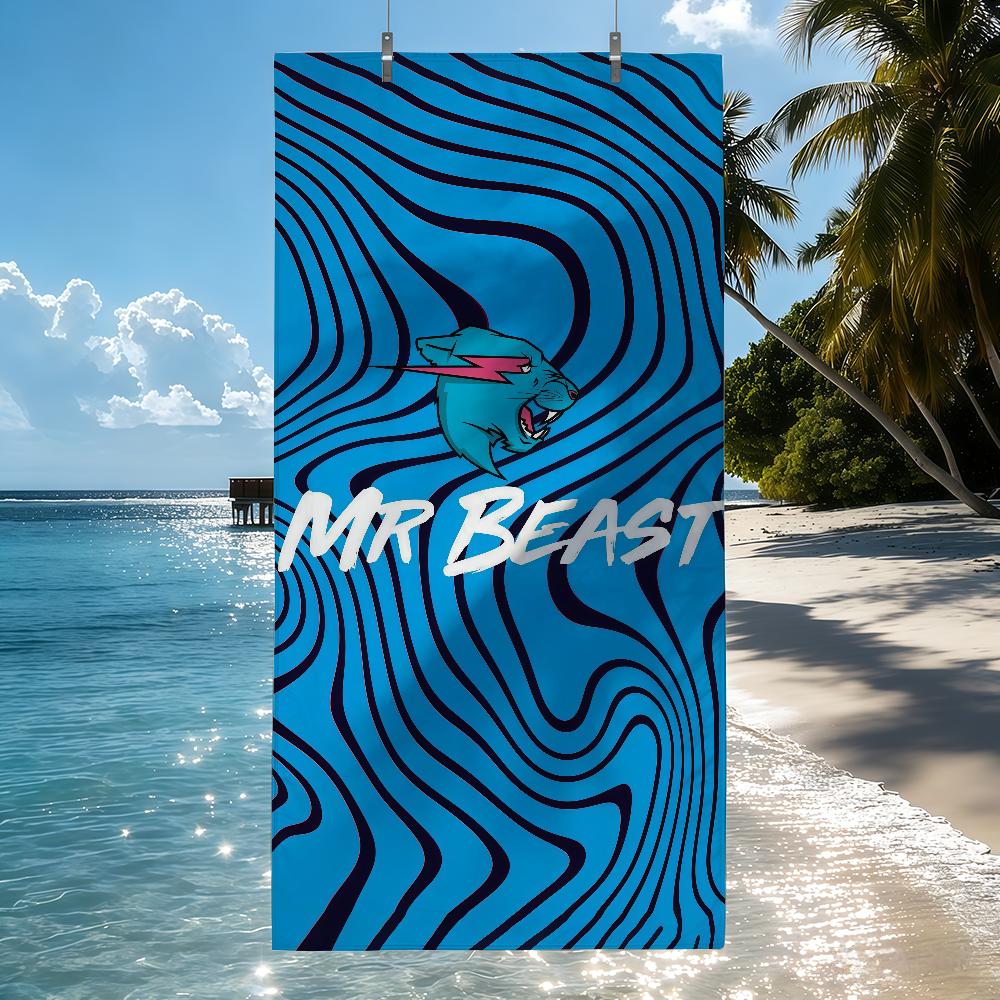 Игровой блогер Mr B-Beast Полотенце Быстросохнущие пляжные полотенца подходят для бассейнов, кемпинга, йоги и спортзала