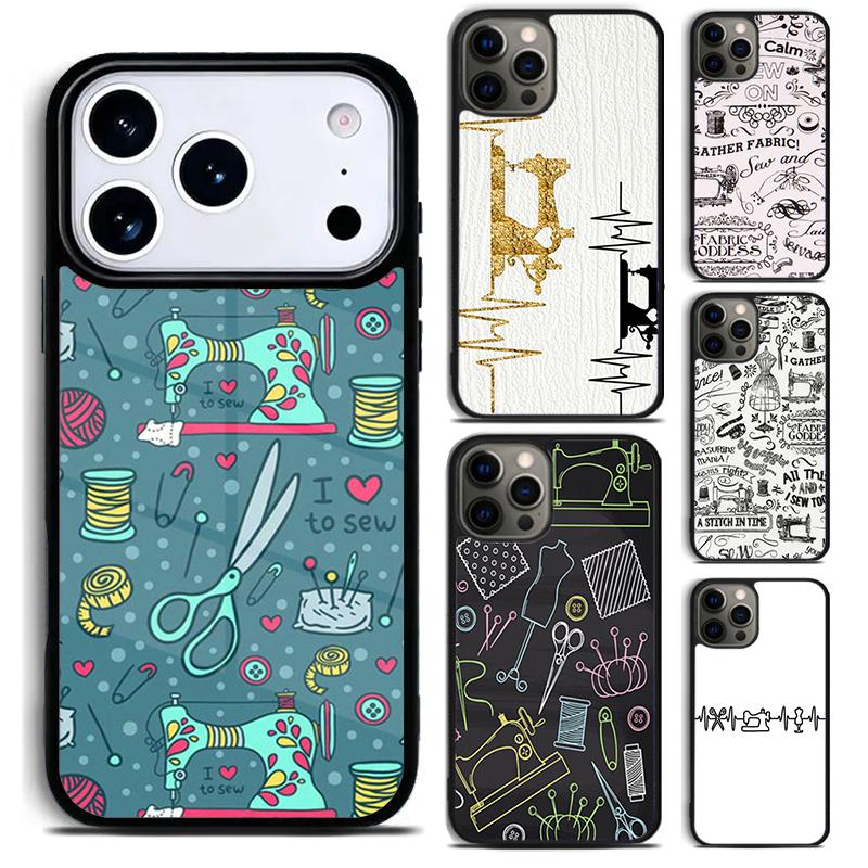 Чехол для телефона с принтом швейной машинки для iPhone 17, 16e, 15, 14, 13, 12, 11, Mini, Pro, MAX, мягкий силиконовый чехол