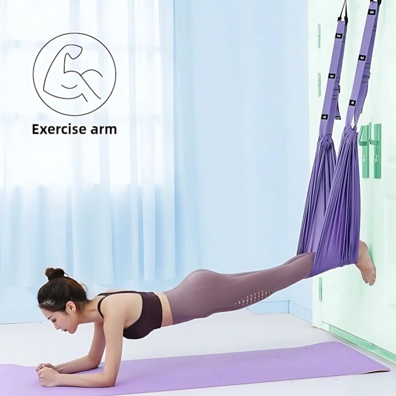 Aerial Yoga Strap, No Installation Required, Polyester Inversion & Stretching Trainer for Home Use, Heavy-Duty Door Hanging