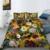 3D Flower Series Bedding Set Flower Pattern Quilt Cover Pillow Case 2 or 3 Pieces Microfiber Fabric Soft and Comfortable Home Decoration
