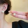 Серебряные серьги S925 Love Pearl: Изысканный дизайн с инкрустацией бриллиантами Super Flash для стильного образа в стиле знаменитостей