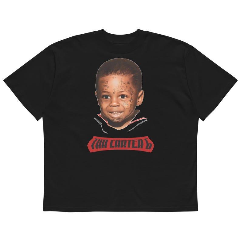 2026 ГОРЯЧАЯ РАСПРОДАЖА Lil Wayne Tha Carter VI Футболка _ Унисекс Органическая Оверсайз с Высоким Воротником Футболка _ Лицо Ребенка Графическая Футболка с Принтом Рэп