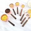 Stainless Steel Kitchen Rose Gold Measuring Spoons Set Measuring Cups Baking Tool Sugar Scoop