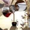 ESTVLB Coffee Server, Heat-Resistant Glass, Wooden Holder, 600ml Capacity, Measuring Marks,