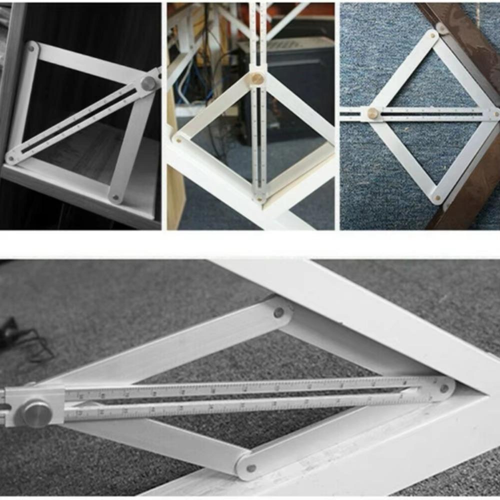 Измеритель угла из нержавеющей стали Транспортир Многофункциональный Диагональный Квадрат Линейка Измерительные Инструменты