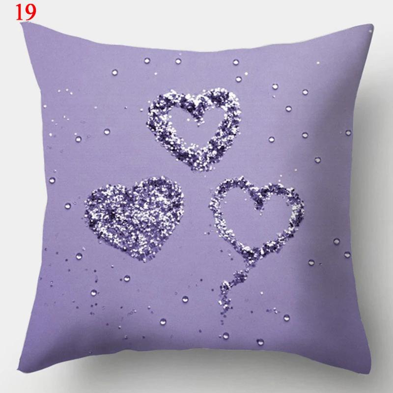 Purple Geometric Pillowcase Decorative Cushion Cover Home Sofa Decor Square Throw Pillow Covers 45*45 Pillowcases40x40cm 50x50