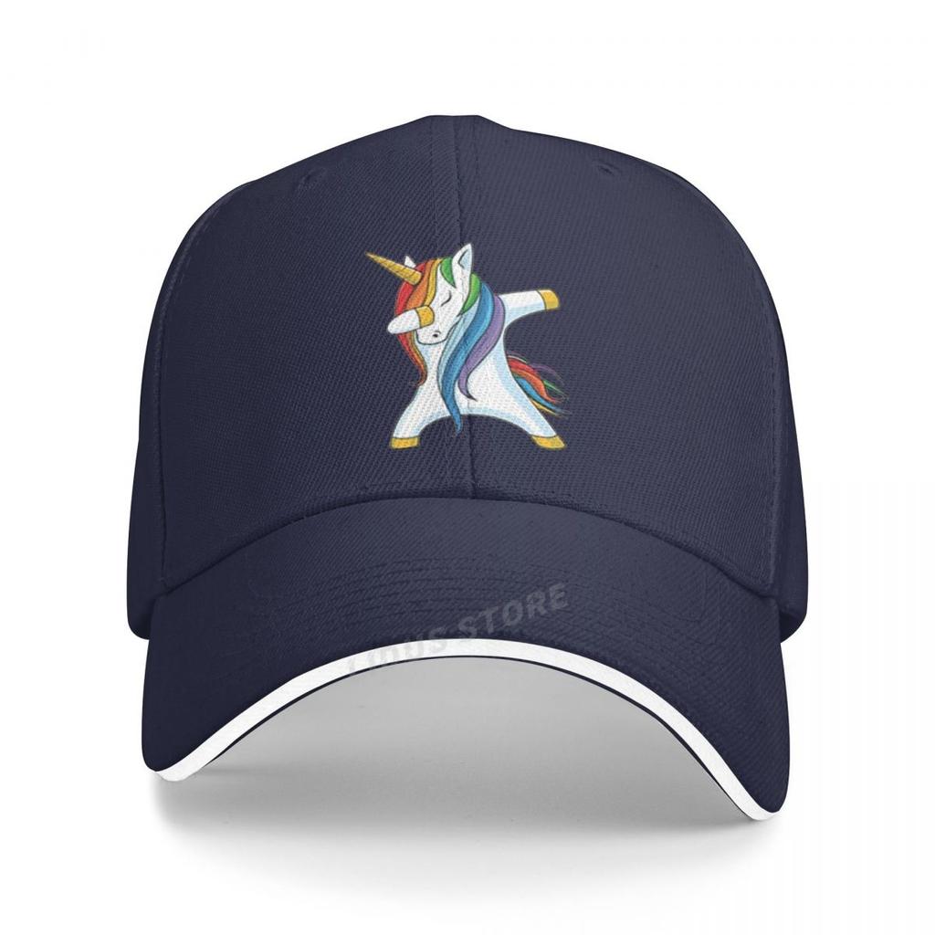 Fashion Dabbing Unicorn Unisex Baseball Cap 2022 Cartoon Rainbow Unicorn Dad Hat Summer Hip-Hop Caps