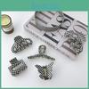 European And American Plaid Series Black And White Acetate Hair Clip Handmade Vintage Headwear For Women