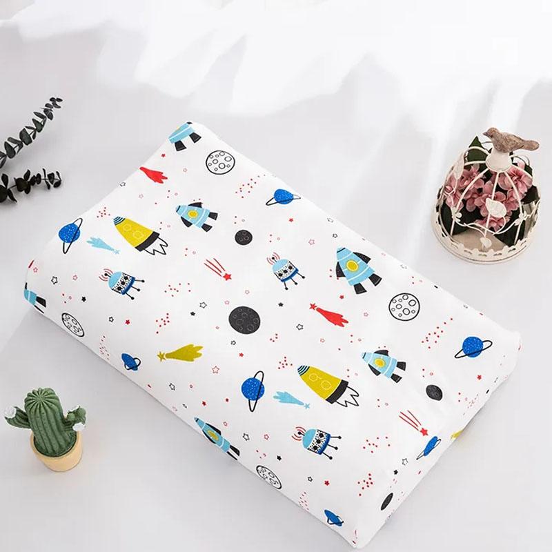 Детская наволочка для подушки от 1 до 6 лет, специальная наволочка для латексной подушки, наволочка из чистого хлопка с рисунком «Четыре сезона»