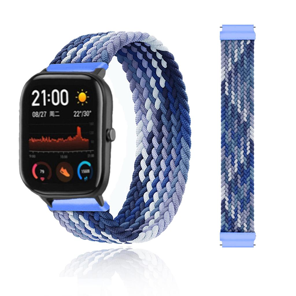 20 мм 22 мм ремешки для часов для Amazfit GTS/4/3/2/2e/GTS2 Mini/GTR 4/3 pro/GTR2/2e/2 Плетеный solo loop Браслет Amazfit bip 6 5 ремешок