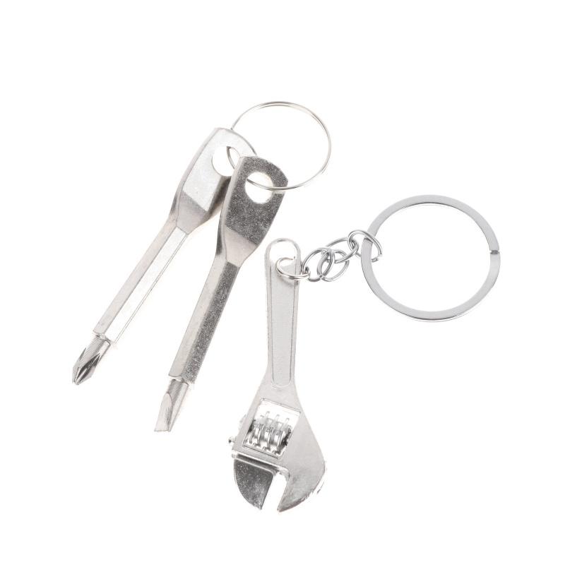 3 шт./набор Мини Крестовая + Плоская Отвертка + Гаечный Ключ Портативный Набор Многофункциональный Мини Гаечный Ключ Брелок Для Велосипеда Мотоцикла Инструмент Для Ремонта