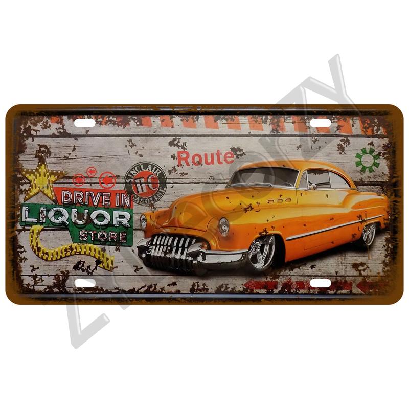 Route 66 House Metal Sign Plaque Metal Poster Tin Sign Tinplates Plate Wall Posters Vintage Retro Room Decor Wall Art Decoration