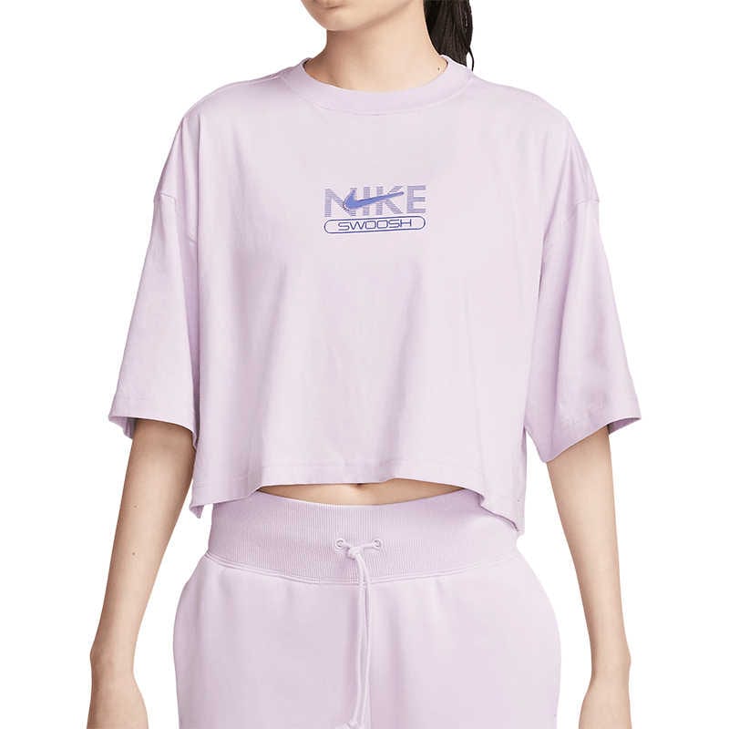 Nike Футболки Женские Розовые С Круглым Вырезом Умеренные Другое DR5625-530
