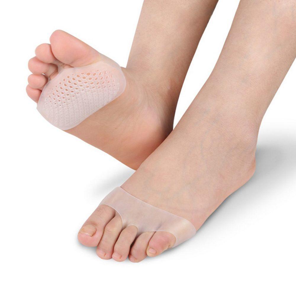 1 Pair Comfortable Feet Care Breathable Shoe Insert Soft Silicone Gel Toe Pads Insole