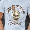 Rock Music Festival Shirt | Skull Guitar Graphic Tee | Vintage Concert Skeleton | Unisex Music Lover T-Shirt for Man and Woman