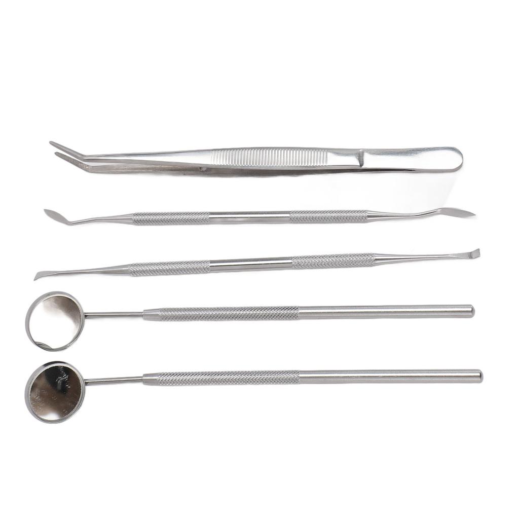 5 шт., инструменты для чистки зубов, скребок для зубного камня из нержавеющей стали, инструмент для ухода за полостью рта с 2 зеркалами для рта 2 