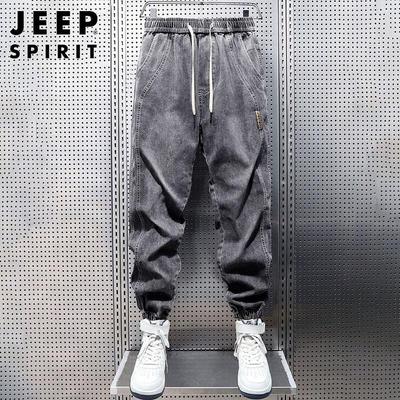 JEEP SPIRIT Мужские осенне-зимние ретро джинсы-джоггеры гаремы