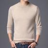 Winter Men's Wool Sweater, Middle-aged Men's Business Versatile Classic Pullover Round Neck Bottoming Shirt