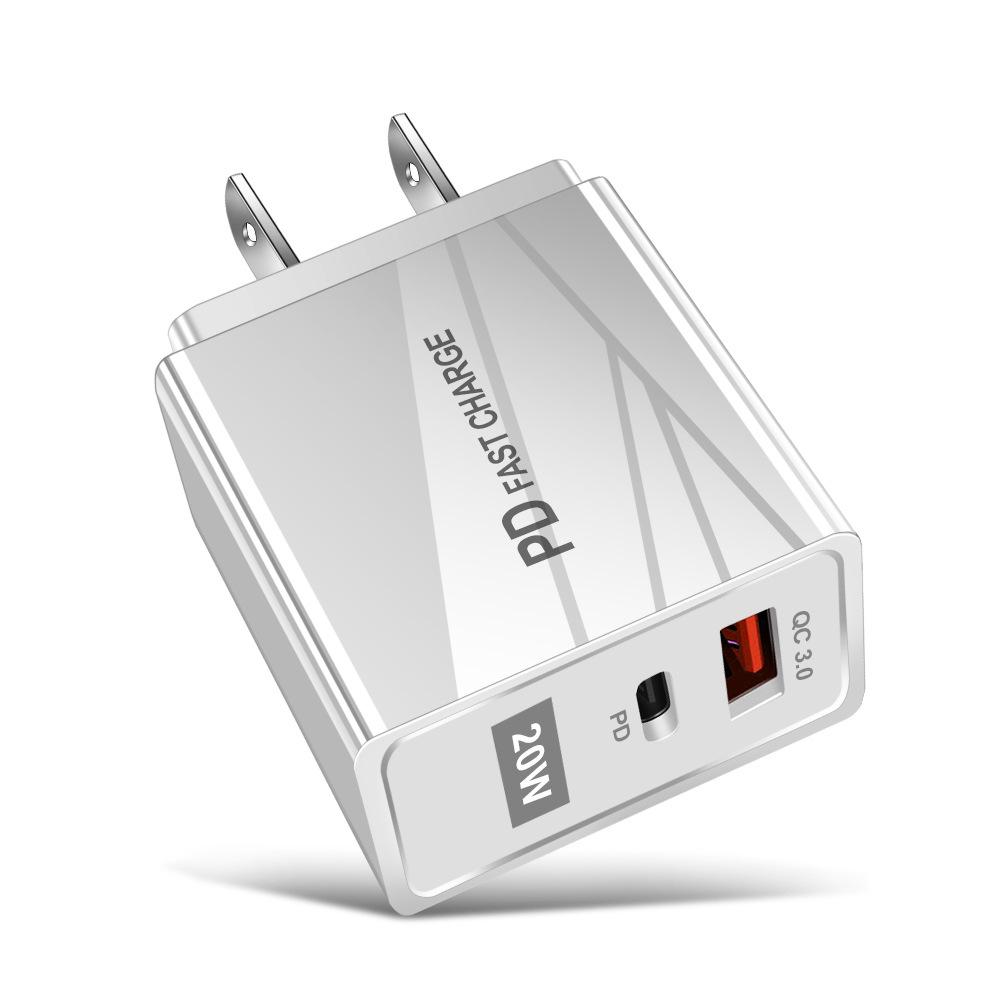 Двойное быстрое USB-зарядное устройство - 5В/9В/12В, QC3.0+PD, стандарты ЕС/США