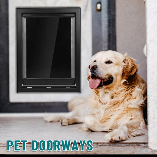 XL Dog Door, Plastic Doggie Door, Extreme Weather Doggy Door, Giant Dog Door for Large and Extra Large Dogs, Magnetic Position Large Doggy