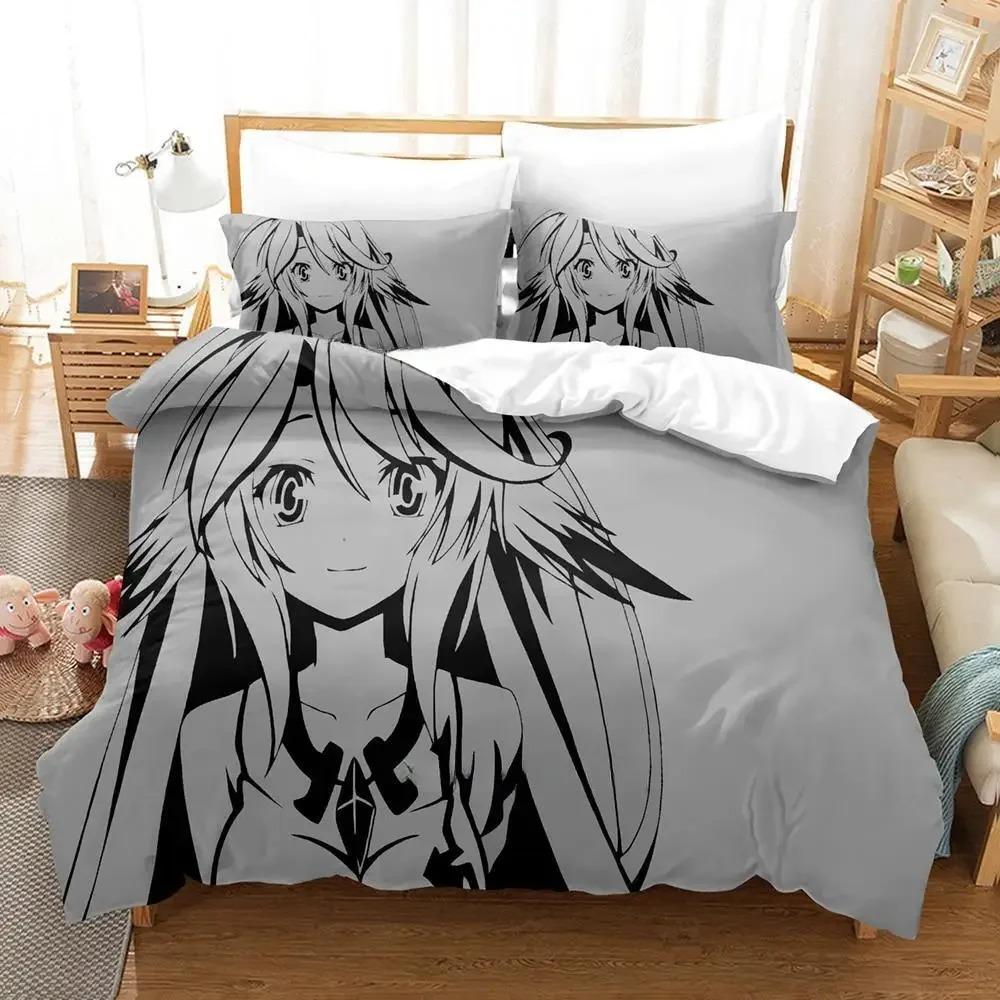 Новый комплект постельного белья Game No Game No Life Sora and Shiro Single Twin Full Queen King Size Bed Set Adult Kids Bedroom Duvet Cover Sets