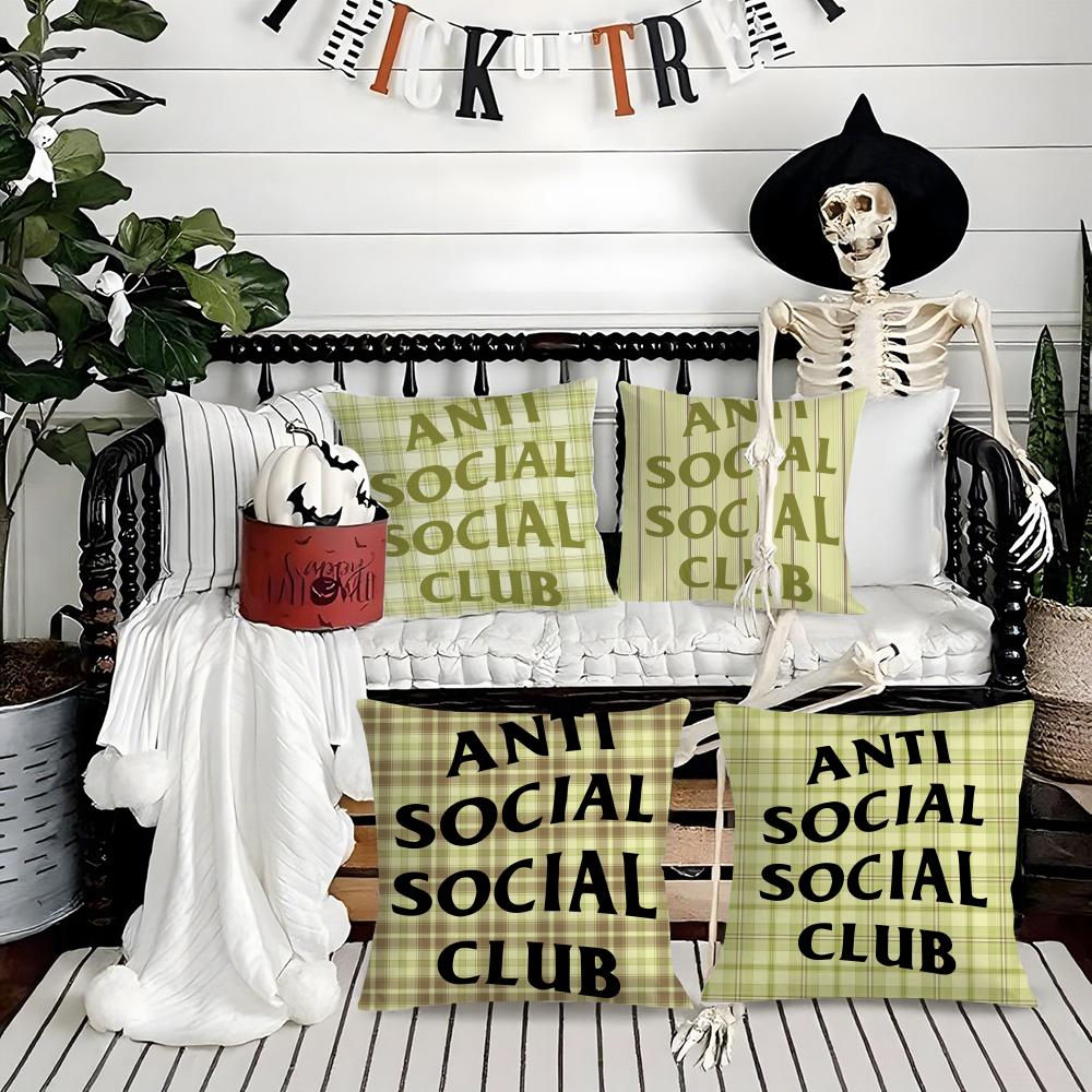 Крутая наволочка A-Anti Social Social Club Печать Наволочка Чехол для подушки на диван в гостиной Декор спальни