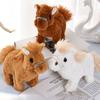 Electric Plush Horse Toy with Sound Kids Walking Interactive Horse Plushie Toddlers Boys Girls Educational Simulation Stuffed Animal Toy