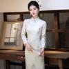 national style new Chinese long-sleeved cheongsam improved young women's high-end sense retro slim spring and autumn clothing