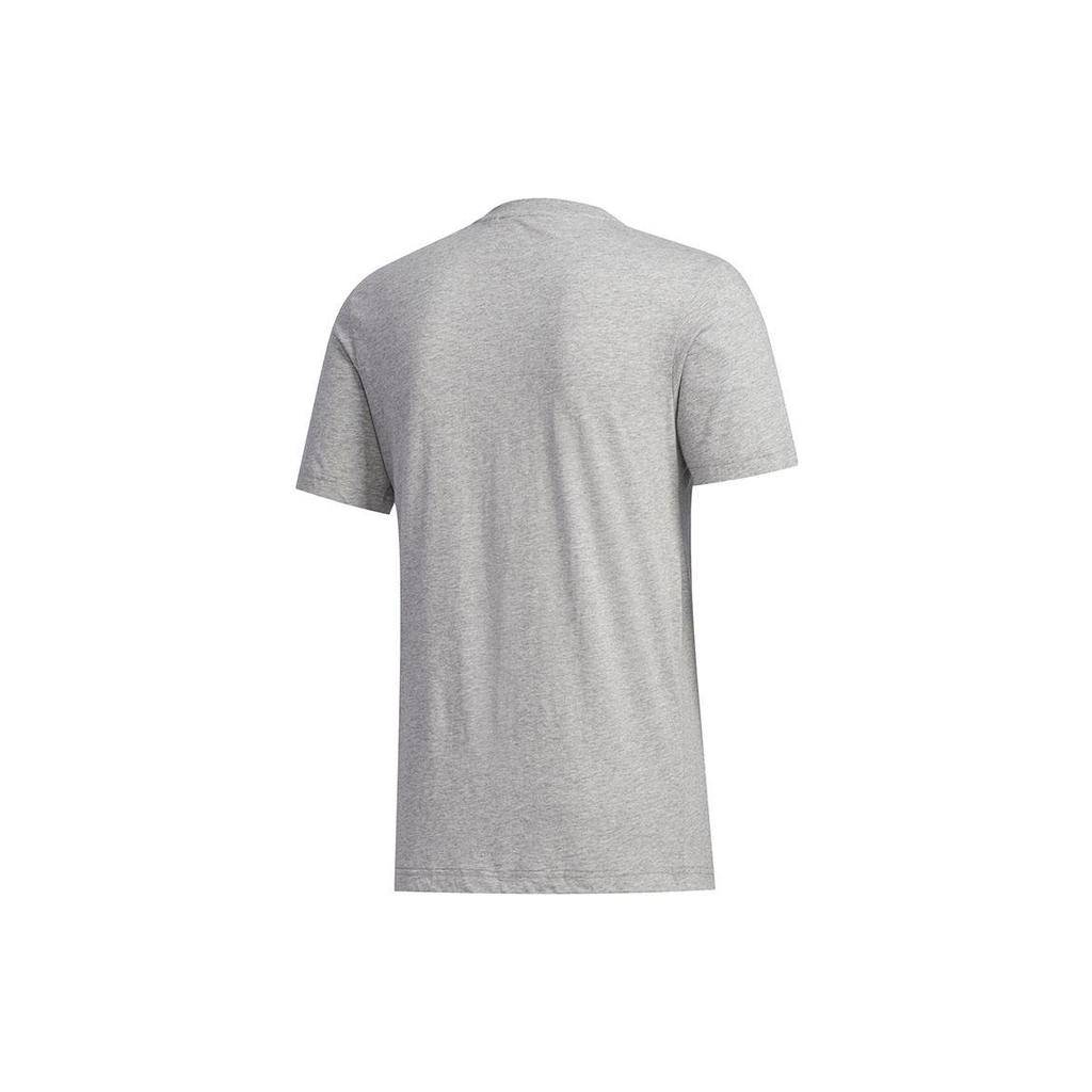 Adidas T Shirts Men's Gray Crew Neck Moderate Straight Fit FM6283