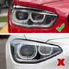 2 шт. Накладки на фары автомобиля, накладки на веки для BMW 1 серии F20 F21 118i 120i 2015 2016 2017 2018, глянцевые черные наклейки