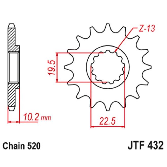 520 Передняя звезда для мотоцикла Suzuki LT250 R LT250R Quadracer 85-93 RMX250 89-01 DR350 90-99 DR350S 90-93 DR350SE 94-99