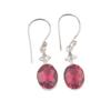Pink Tourmaline Gemstone 925 Sterling Silver Handmade Jewelry Earrings Birthday EE-6-18