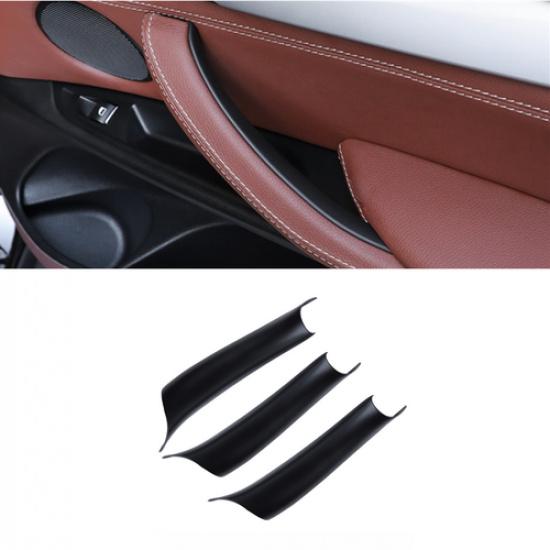 3pcs ABS Carbon Fiber/Black/Beige Car Inner Door Handle Cover For BMW X5 F15 F16