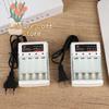 Зарядное устройство на 4 слота для аккумуляторов AA AAA 1.2V, независимая система зарядки, штекер EU US. Идеально для дома, офиса. Быстрая, безопасная зарядка.