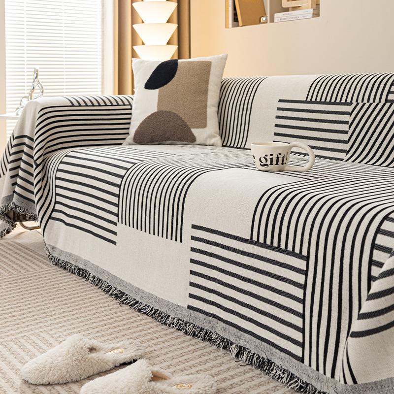 Nordic Style Chenille Sofa Cover Full Cover Four Seasons Universal High-end Feel Cat Scratch Prevention Sofa Fabric